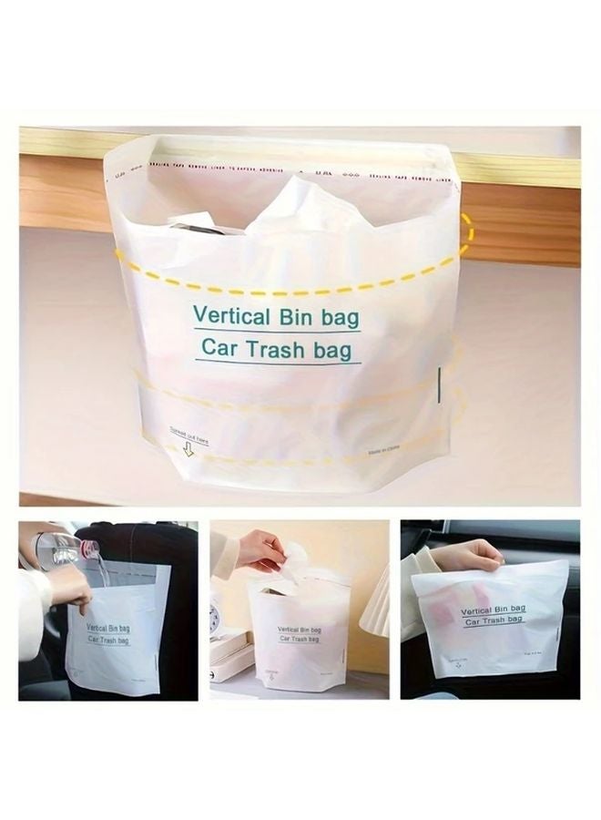 100 قطعة أكياس قمامة سيارة يمكن التخلص منها، تصميم متين ومُحسّن ومُكثف للسيارة والمطبخ والسفر - Image 2